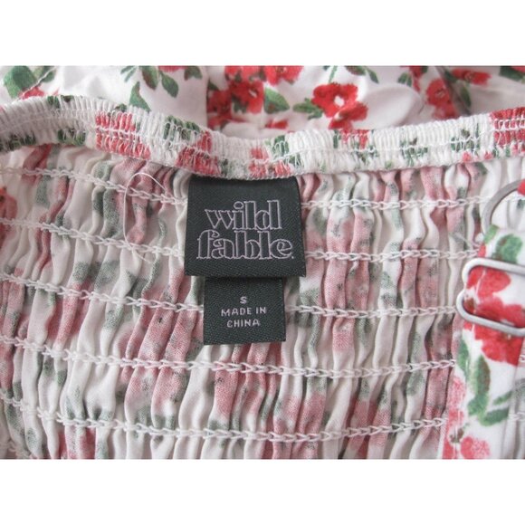 Floral Tiered Ruffle Back Smocked Ruffle Fairy Whimsigoth Romper Sz S (WB496) - Picture 3 of 8